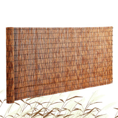 VEVOR front view of reed fencing roll showing compact packaging and natural finish