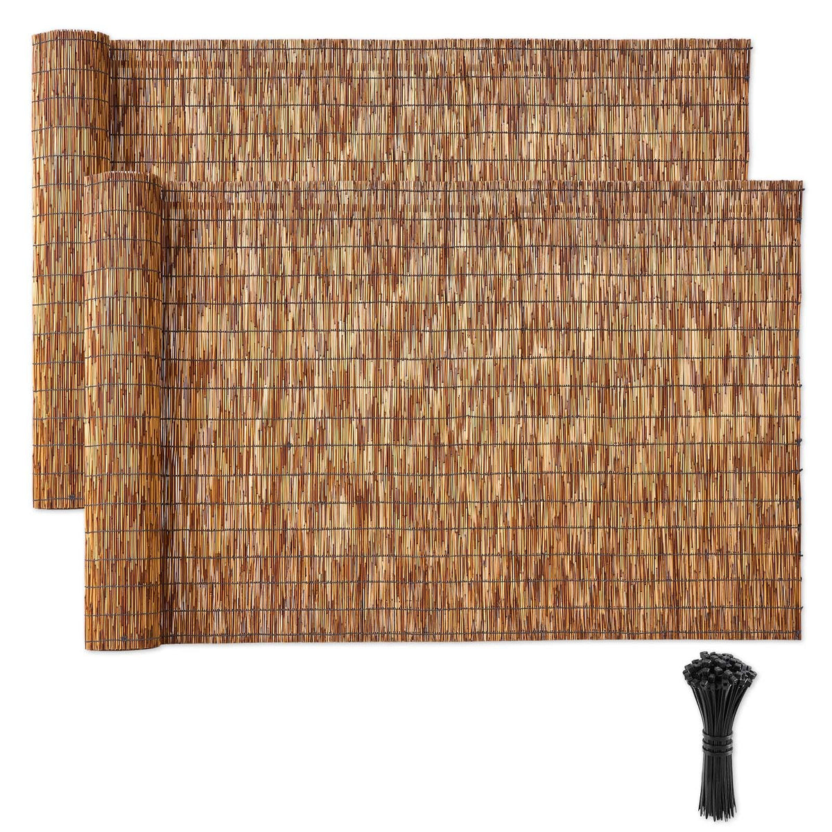VEVOR front view of reed fencing pack showing ready-to-install privacy