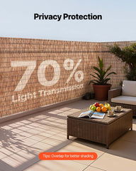 VEVOR reed fencing installed on balcony providing discreet screening