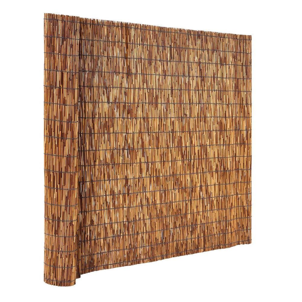 VEVOR unrolled reed fencing displaying full 13.12 ft coverage