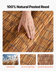 VEVOR close-up natural reed texture highlighting authentic look