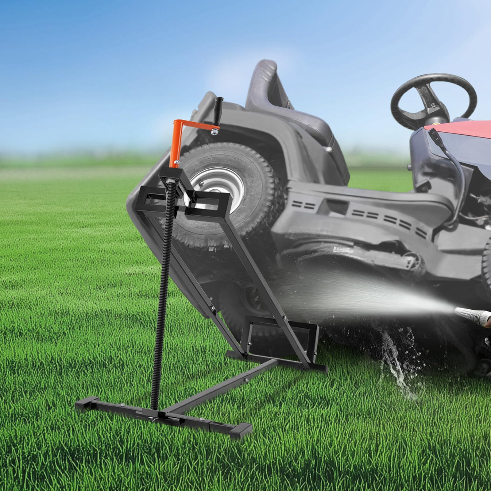 VEVOR side profile showing wide base for improved stability benefit