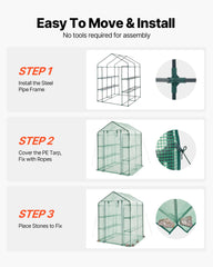 VEVOR roll-up zipper door open demonstrating easy access and ventilation benefit