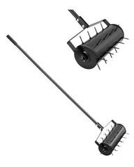 VEVOR front view showing full aerator and wide 18-inch drum for efficient coverage