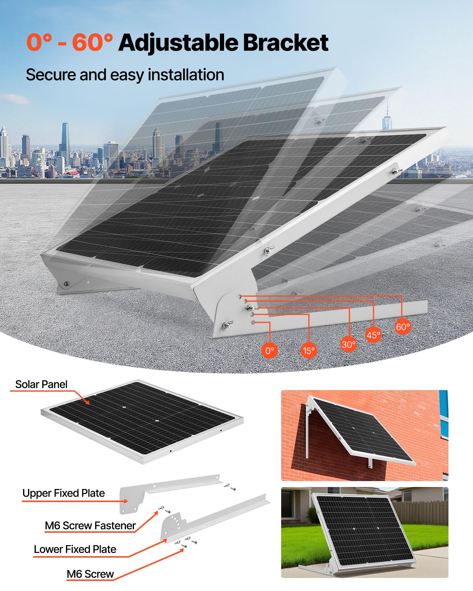 VEVOR panel mounted on RV roof demonstrating on-vehicle power maintenance while parked