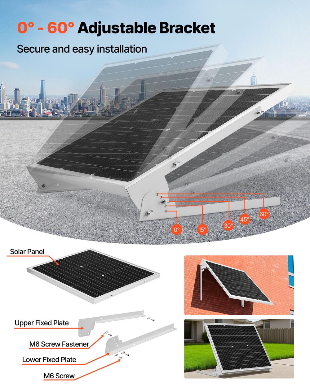VEVOR panel mounted on RV roof demonstrating on-vehicle power maintenance while parked