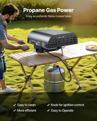 VEVOR rotating pizza in action demonstrating electric rotator for uniform baking