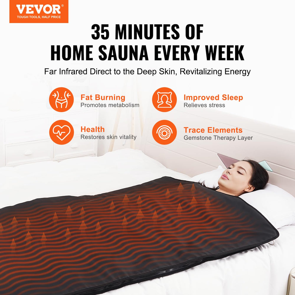 VEVOR sauna blanket folded in dust-proof bag for travel benefit: easy transport