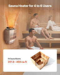 VEVOR sauna heater external control panel showing clear display for simple adjustments