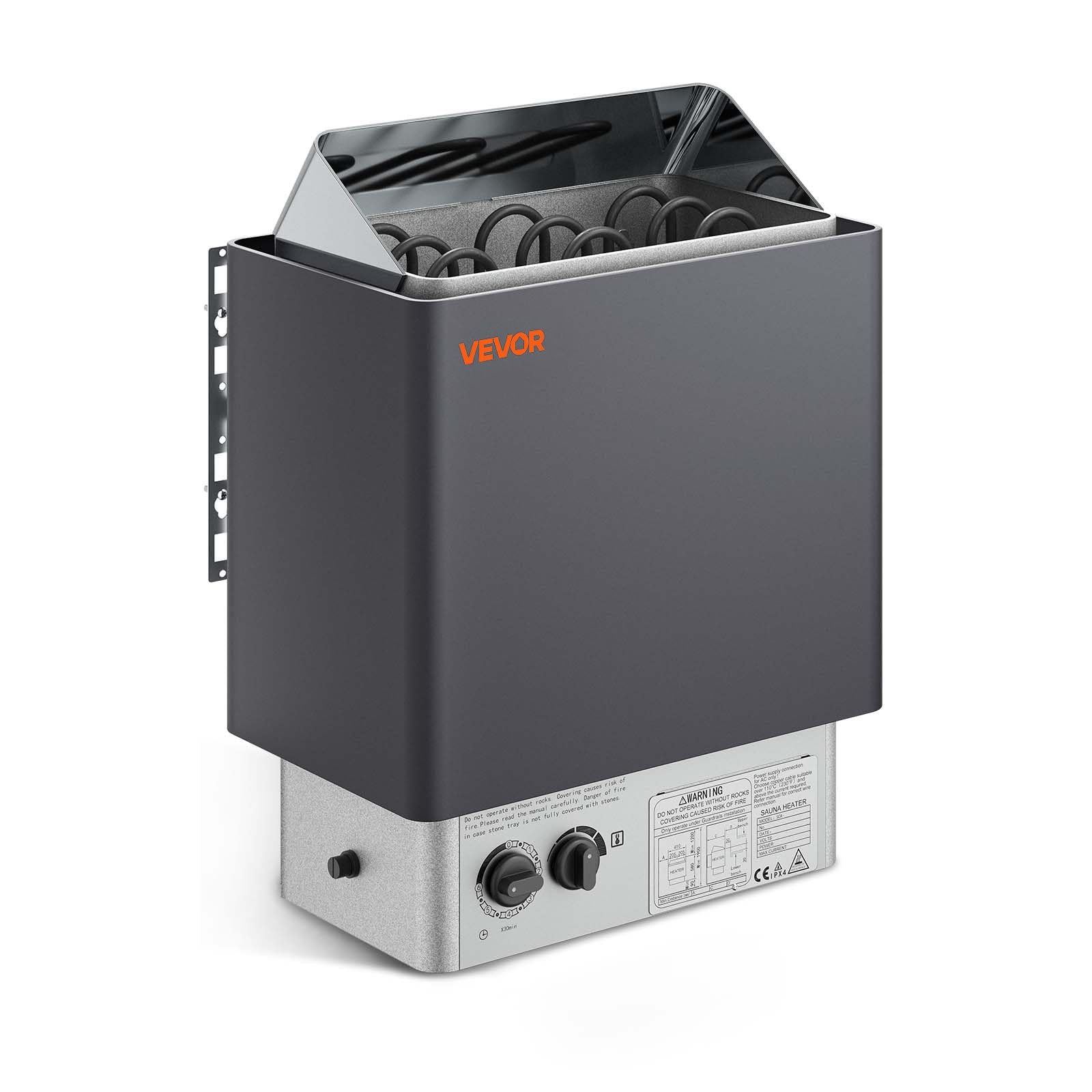 VEVOR heater front view showing compact design and quick heat benefit