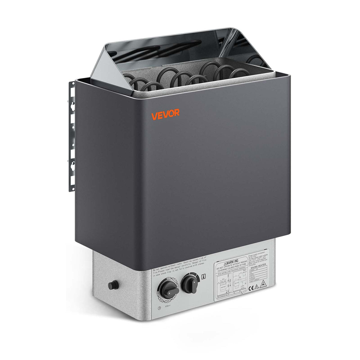 VEVOR heater front view showing compact design and quick heat benefit