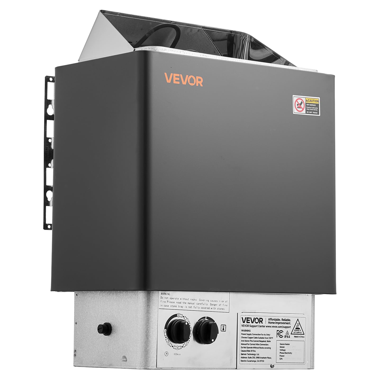 VEVOR heater Aluminum-zinc finish close-up demonstrating corrosion resistance