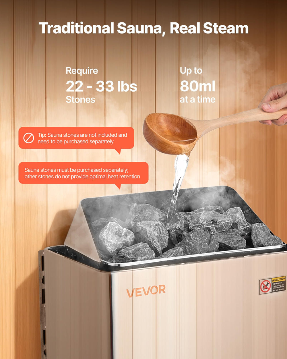 VEVOR heater next to bench showing scale and space-saving design