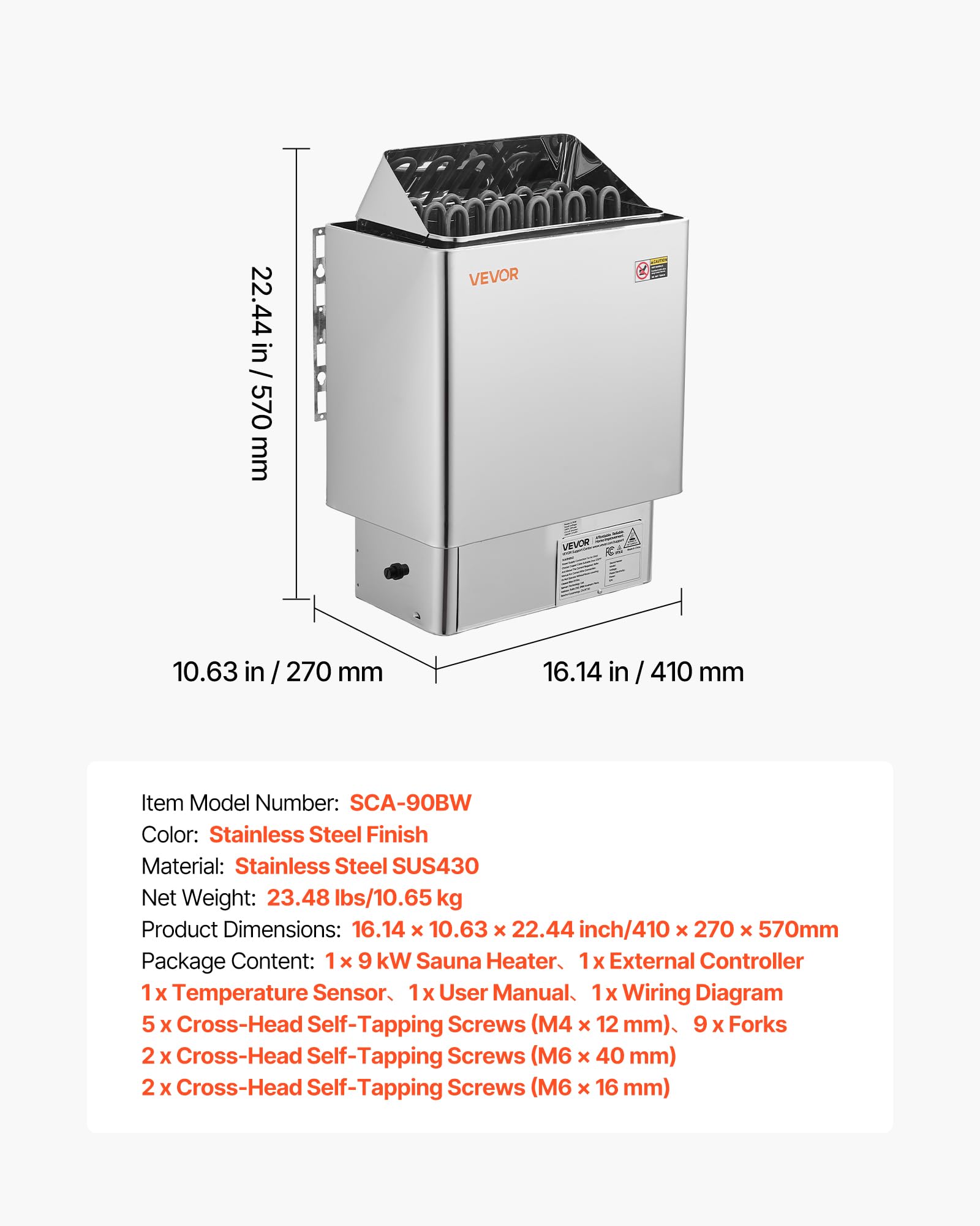 VEVOR sauna heater stone loading action showing how to add stones for better heat retention