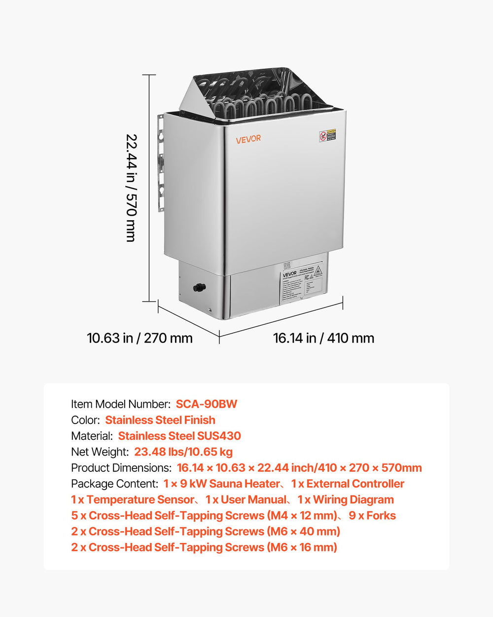 VEVOR sauna heater stone loading action showing how to add stones for better heat retention