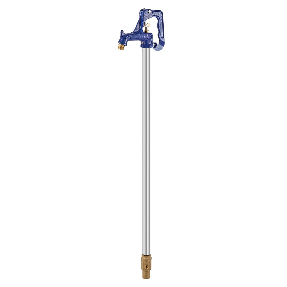 VEVOR scale comparison with hand illustrating 5.25-foot length for frost-line reach