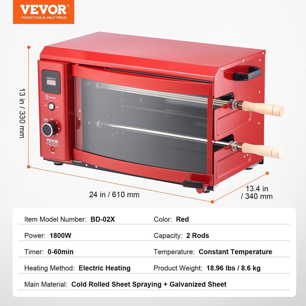 VEVOR scale comparison on counter showing compact footprint advantage
