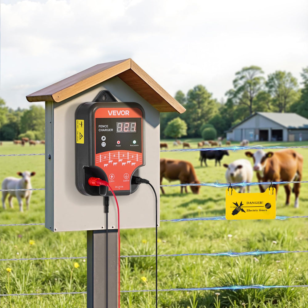 VEVOR held in hand to show scale and compact durable build for easy placement