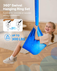VEVOR 360° swivel hanger detail showing smooth rotation and reduced twisting