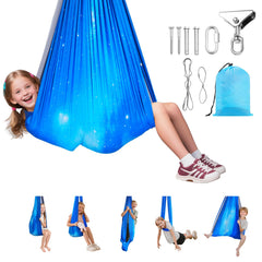 VEVOR front view of sensory swing showing full cocoon and spacious design for calming
