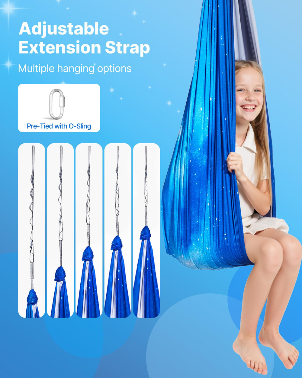 VEVOR hanging hardware kit laid out for fast no-tool installation and safety
