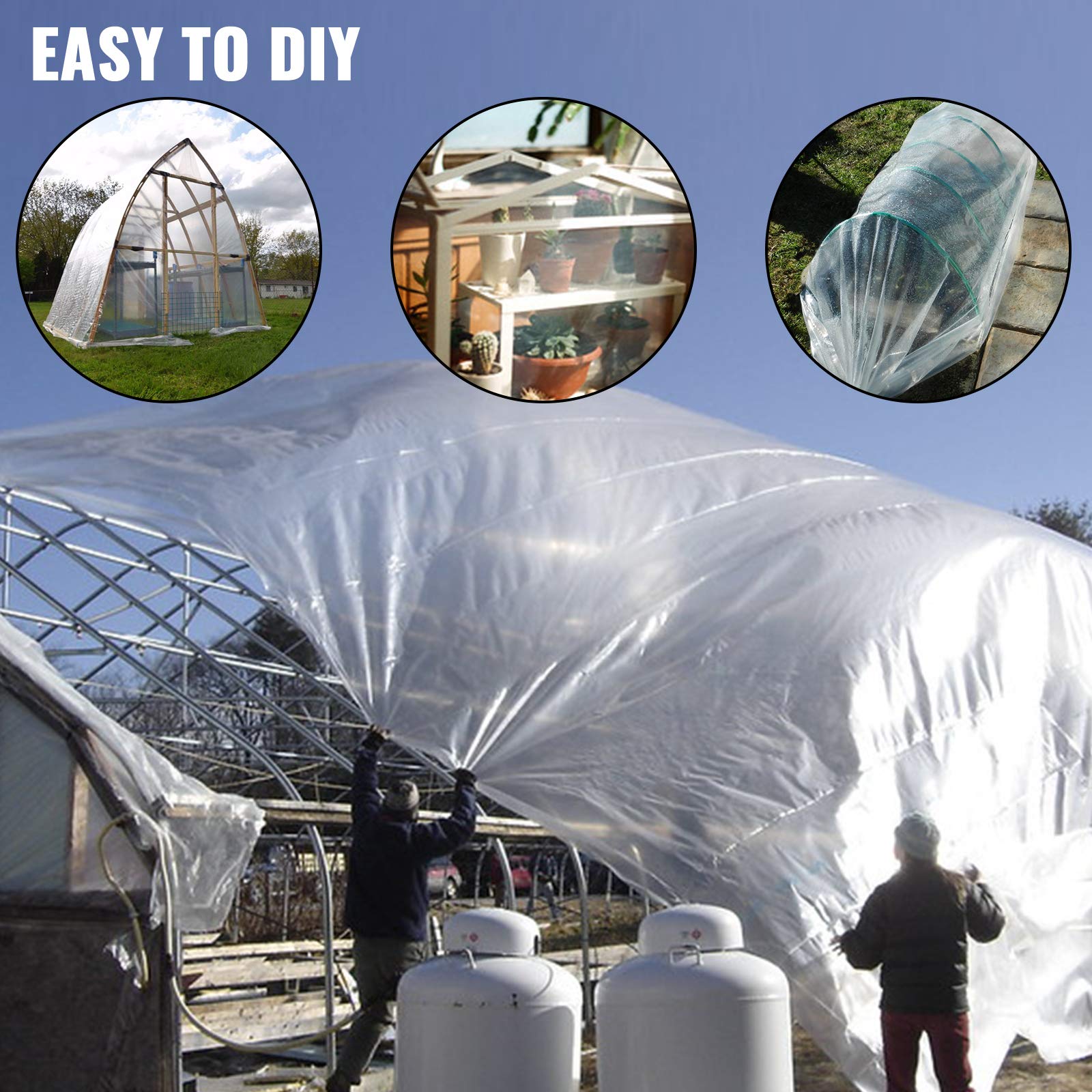 VEVOR folded roll of sheeting stored compactly showing convenient storage benefit