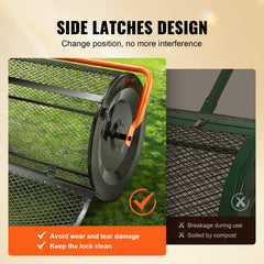 VEVOR side latches detail highlighting secure closure to prevent spills