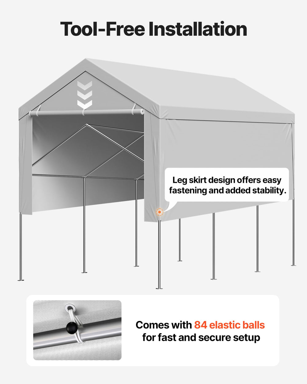 VEVOR side panel attachment demonstrating extra perimeter protection