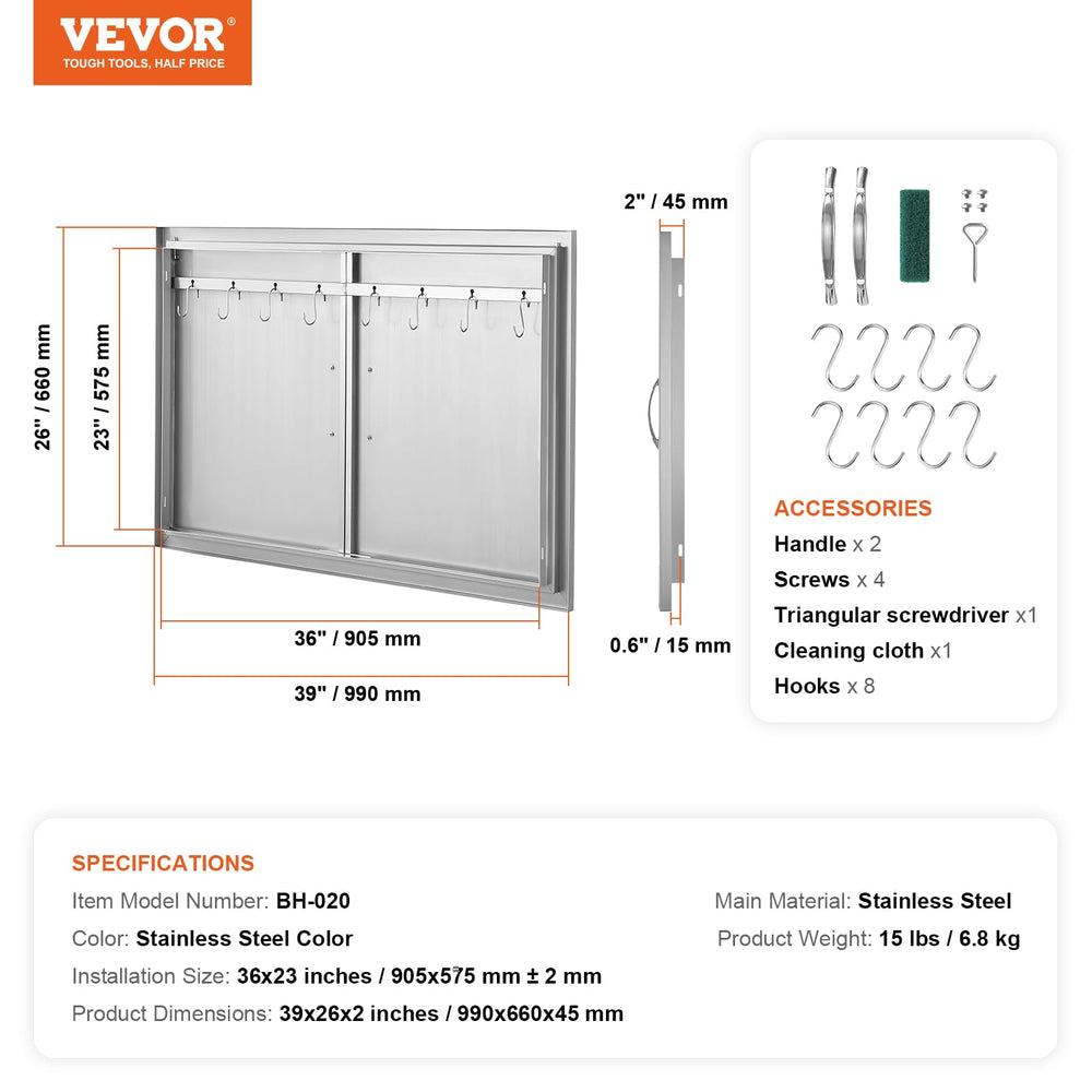 VEVOR side profile showing flush mount and low-profile fit benefit