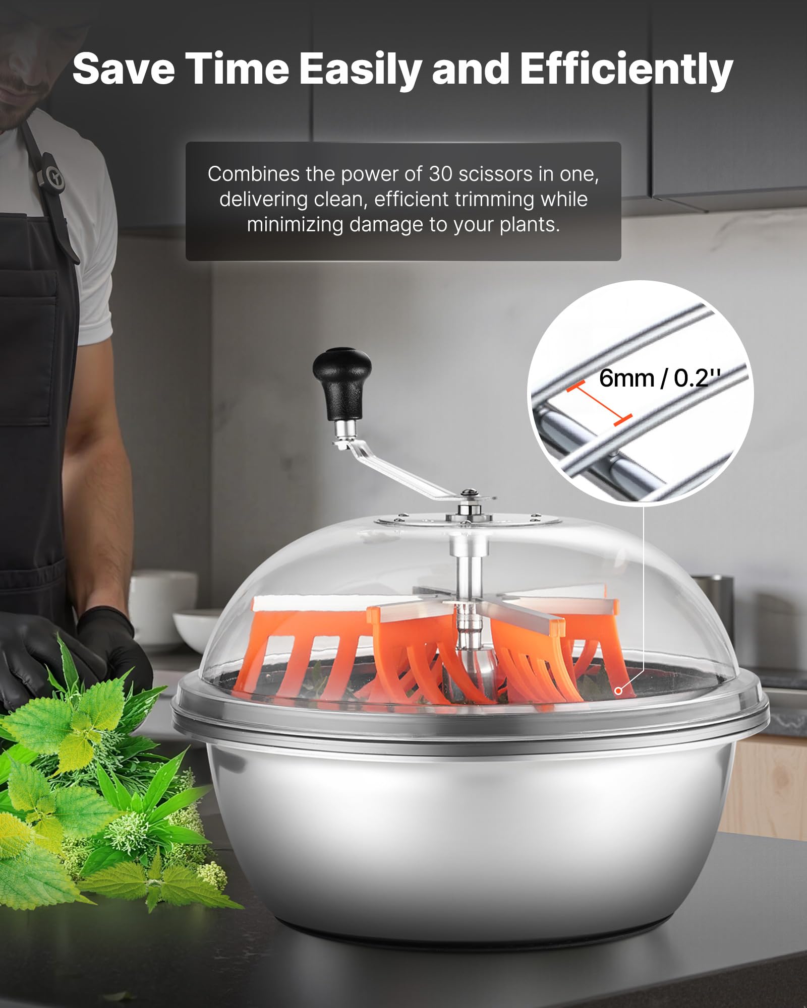 VEVOR food-grade silicone fingers inside bowl protecting product quality
