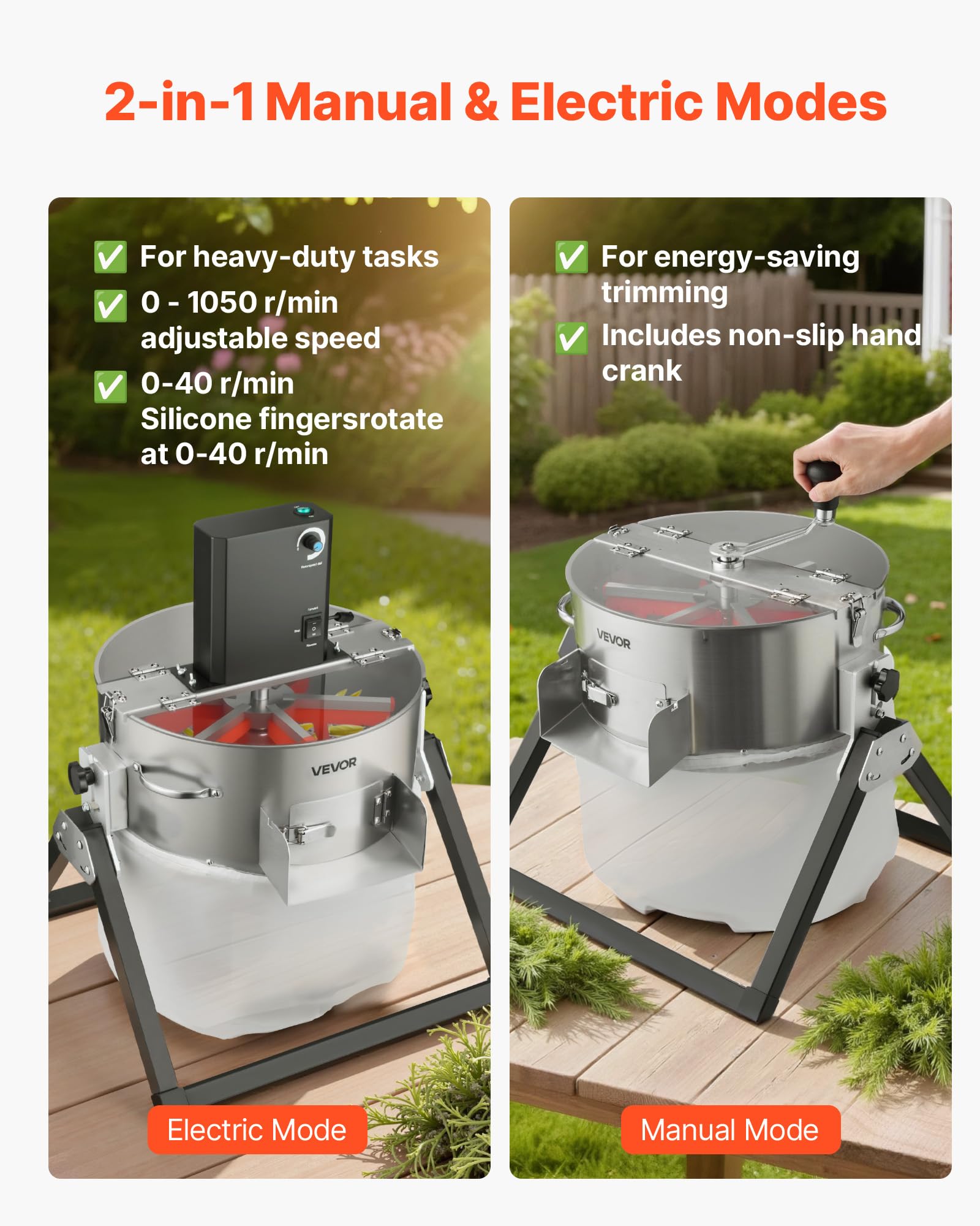 VEVOR silicone sweepers and collection bag to protect buds and reduce residue
