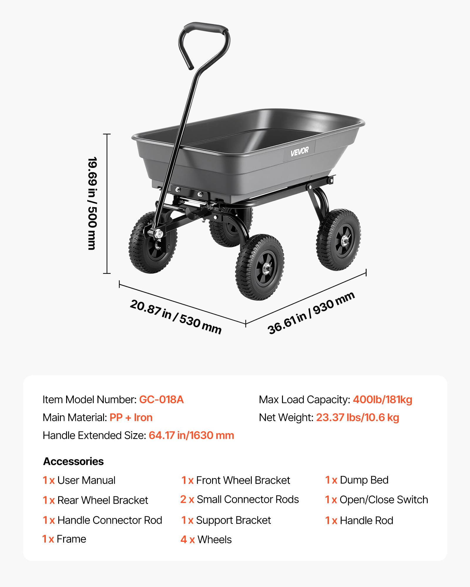 VEVOR size comparison next to pallet showing scale for planning loads