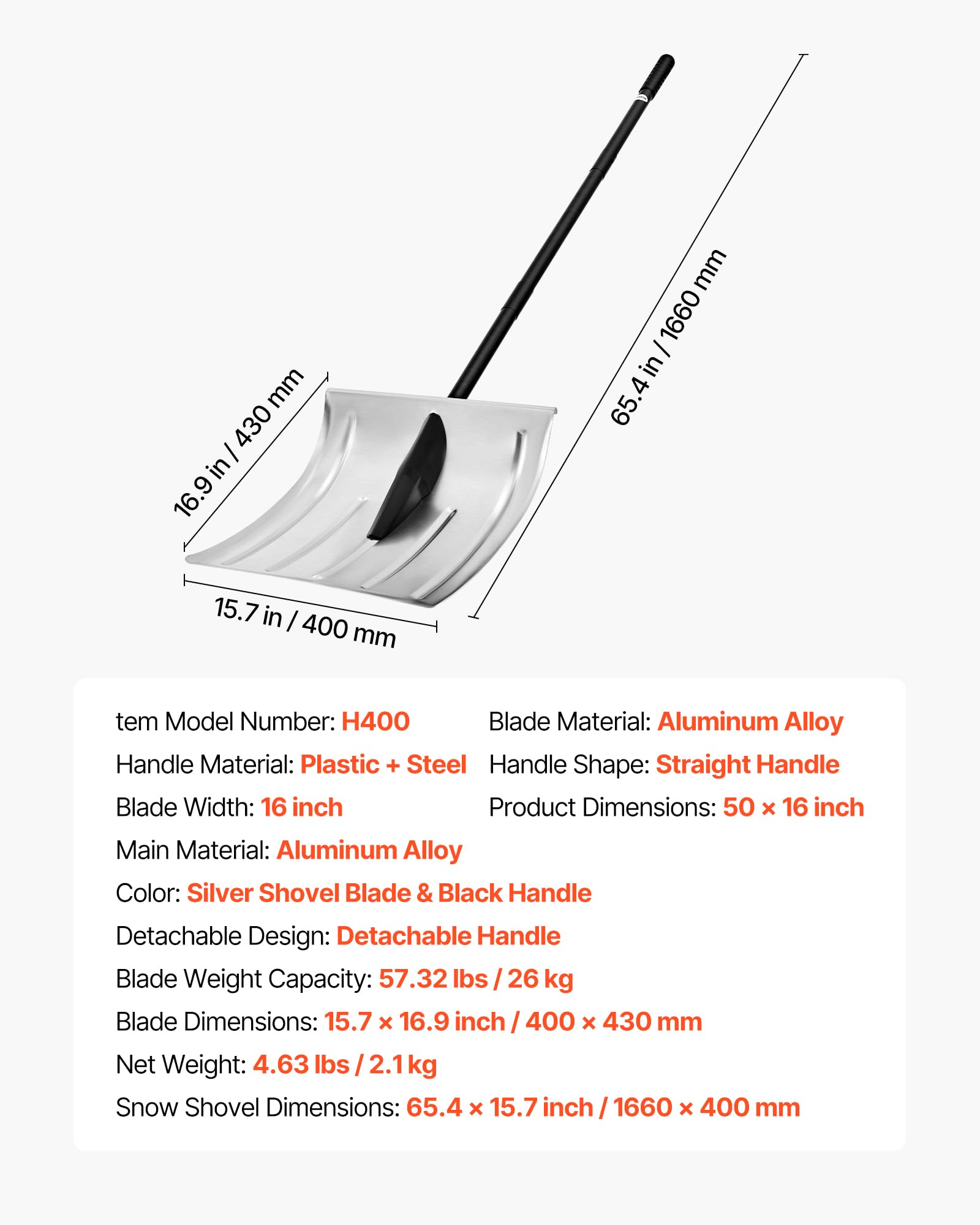 VEVOR size comparison in hand showing lightweight portability