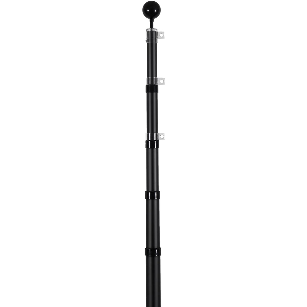 VEVOR pole next to person for scale showing 20-foot height clarity