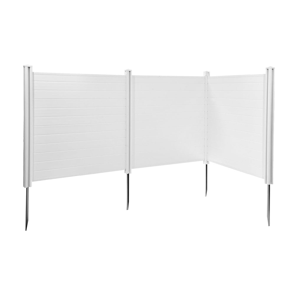 VEVOR privacy screen next to person showing size and scale clarity benefit