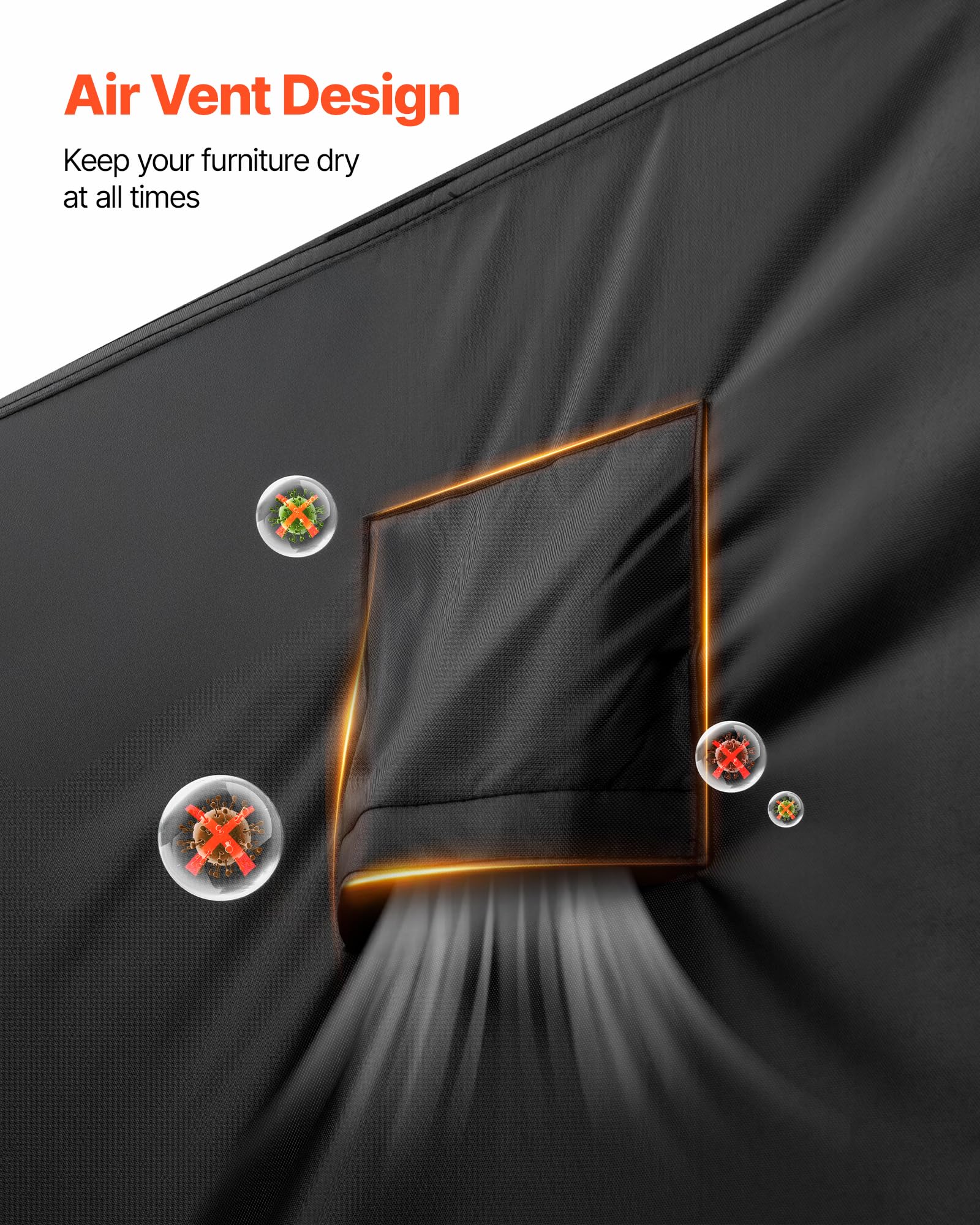 VEVOR size comparison with measuring tape showing correct fit guidance
