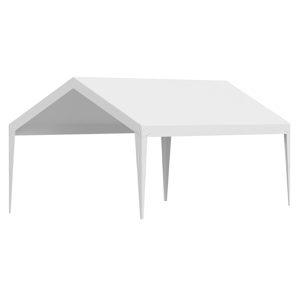 VEVOR scale comparison with person to illustrate 12x20 ft canopy size