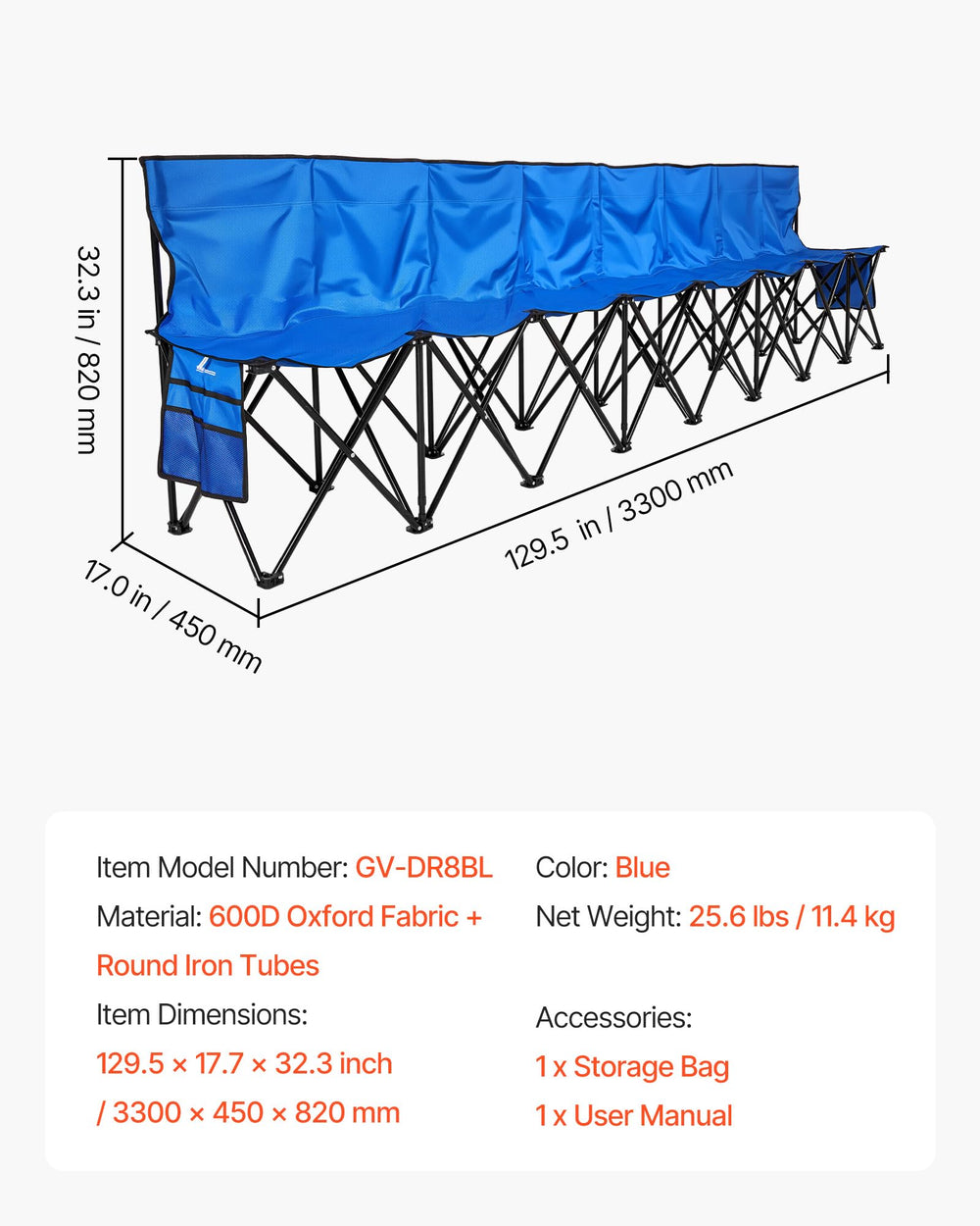 VEVOR bench with people to show seating capacity and scale