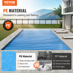VEVOR close-up of bubble film texture highlighting heat retention benefit