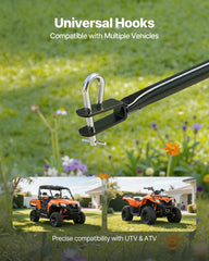 VEVOR spreader towed behind a garden tractor for faster application