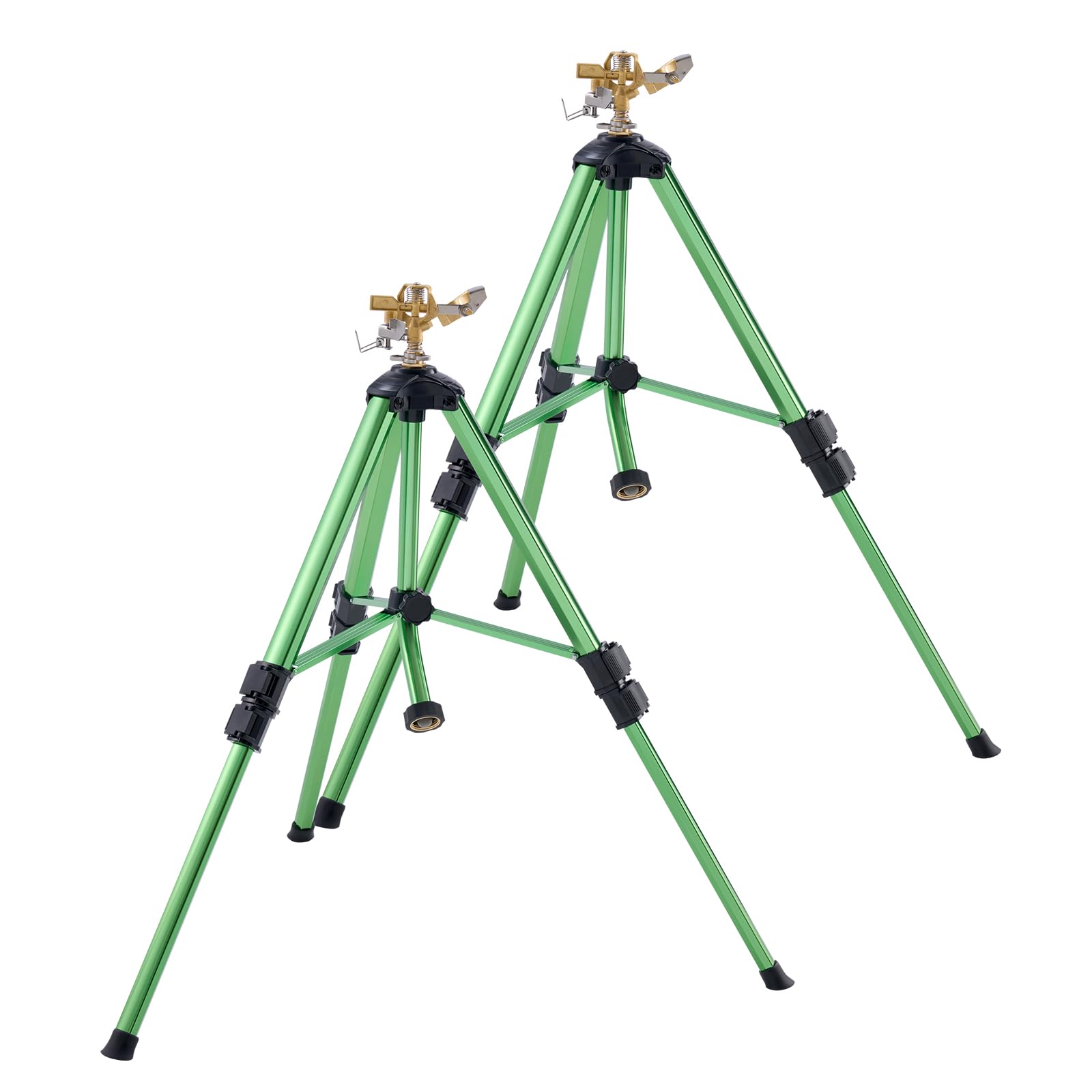 VEVOR sprinkler in use on lawn demonstrating broad 360-degree coverage benefit