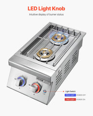 VEVOR stainless steel faceplate detail showing corrosion resistance and polished finish