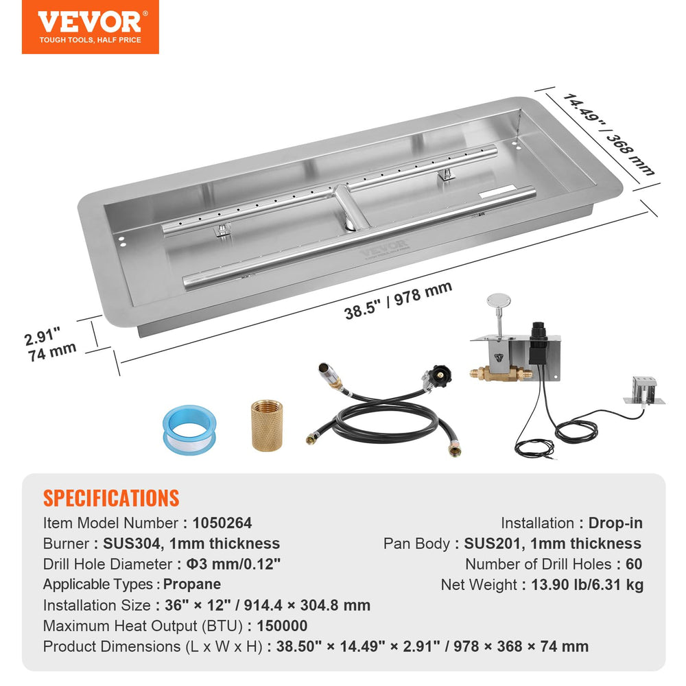 VEVOR stainless steel surface texture showing corrosion resistance benefit