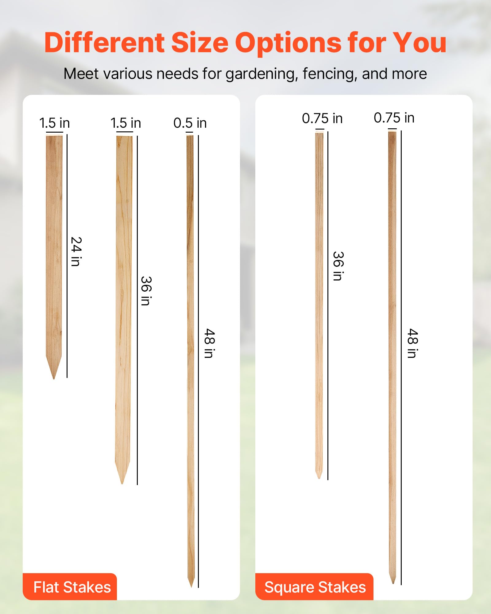 VEVOR stake detail with twine and clips showing reliable tie points