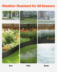 VEVOR edging being bent to a curve, flexible for custom beds