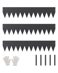 VEVOR front view showing three 40×8 inch edging strips, durable and neat