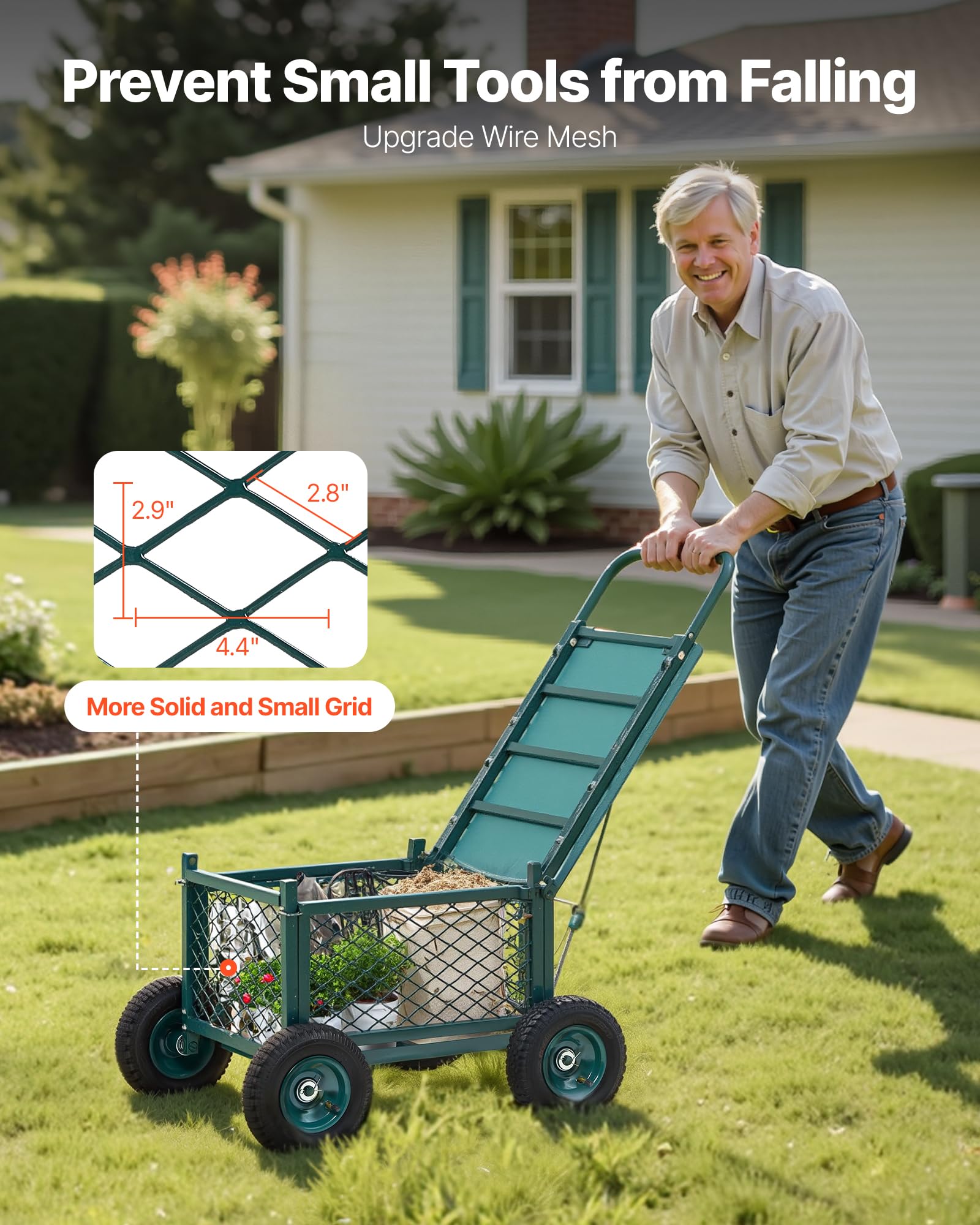 VEVOR storage basket filled with tools offering organized transport