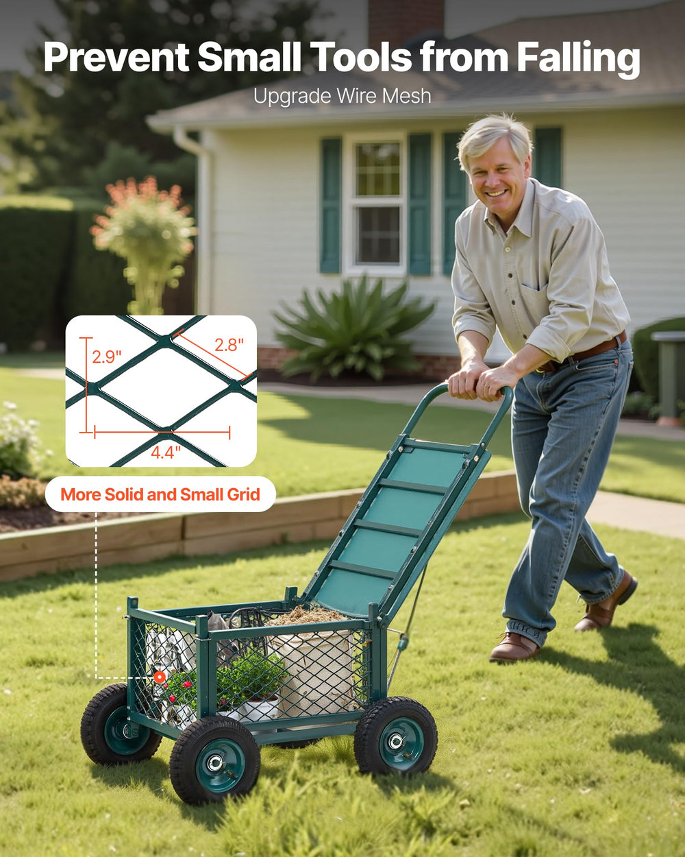 VEVOR storage basket filled with tools offering organized transport