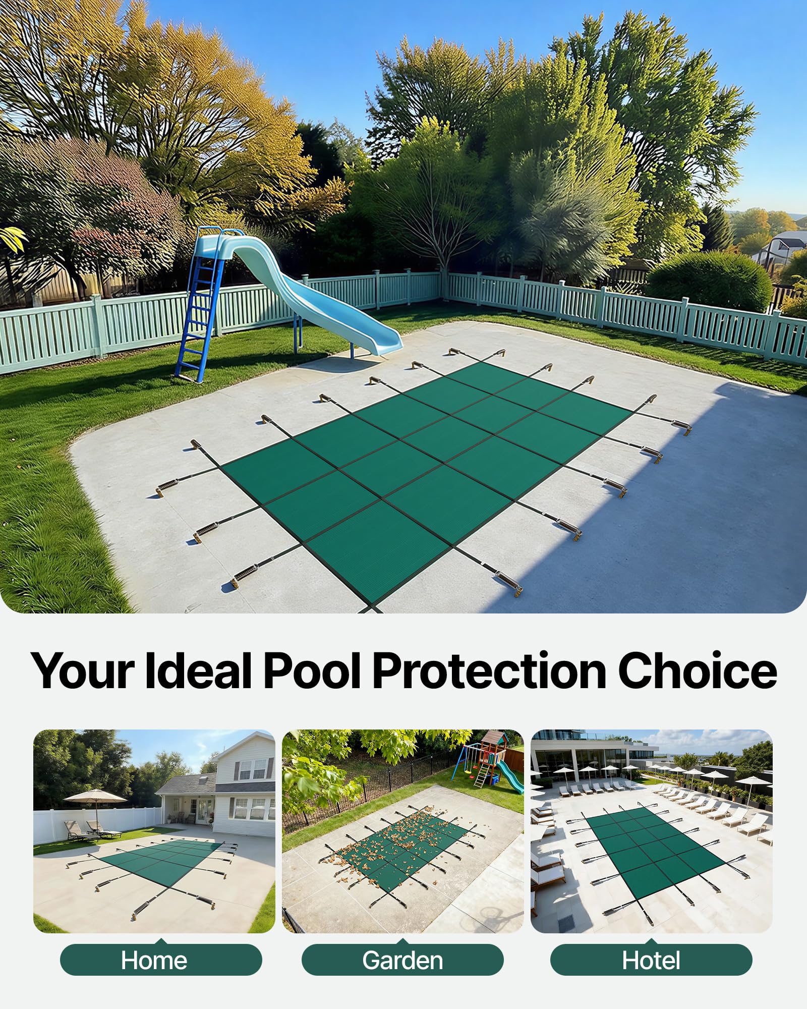 VEVOR folded cover with included tools showing compact storage and easy installation benefit