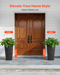 VEVOR close-up of striped exterior texture highlighting weather-resistant finish and style